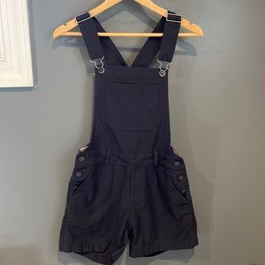Bridge & Burn, black short overalls, womens XS